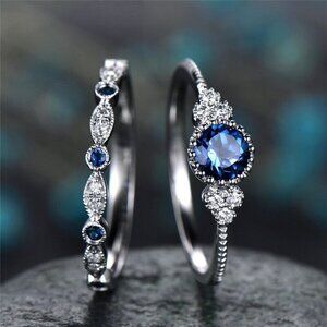 💍 Tiny Round CZ Bright Thin Simple Finger Dainty Ring for Women, EVGG1326